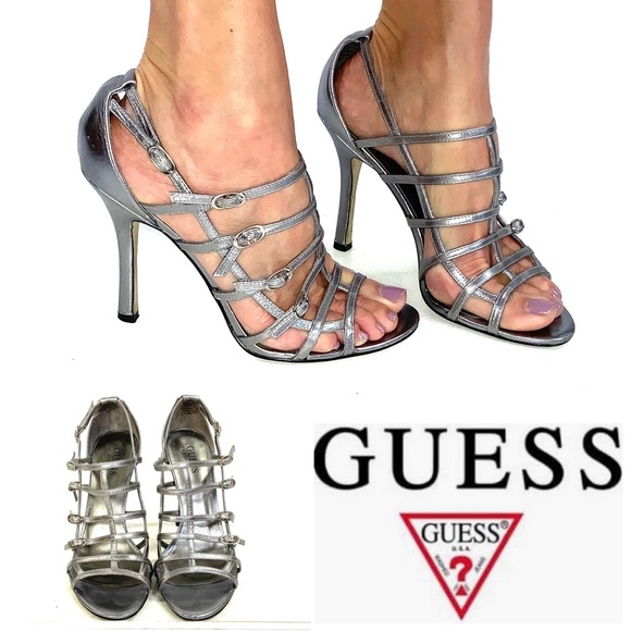 silver gladiator heels